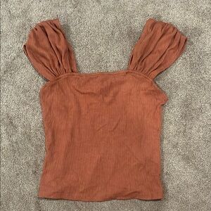 Anthropologie Rust Orange Women's Top